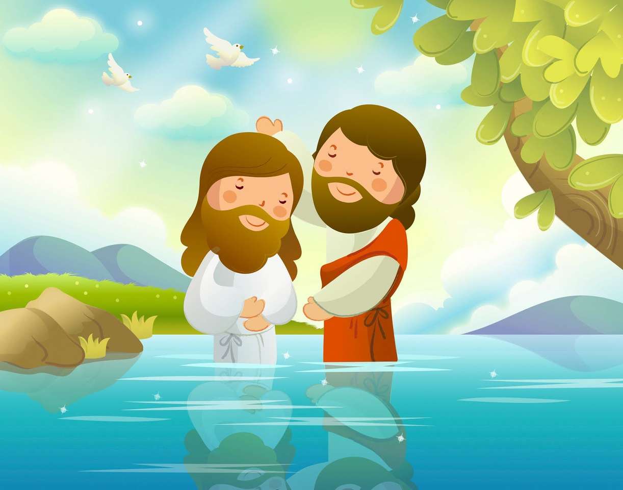 JEZUS IN JORDANIË puzzel online van foto
