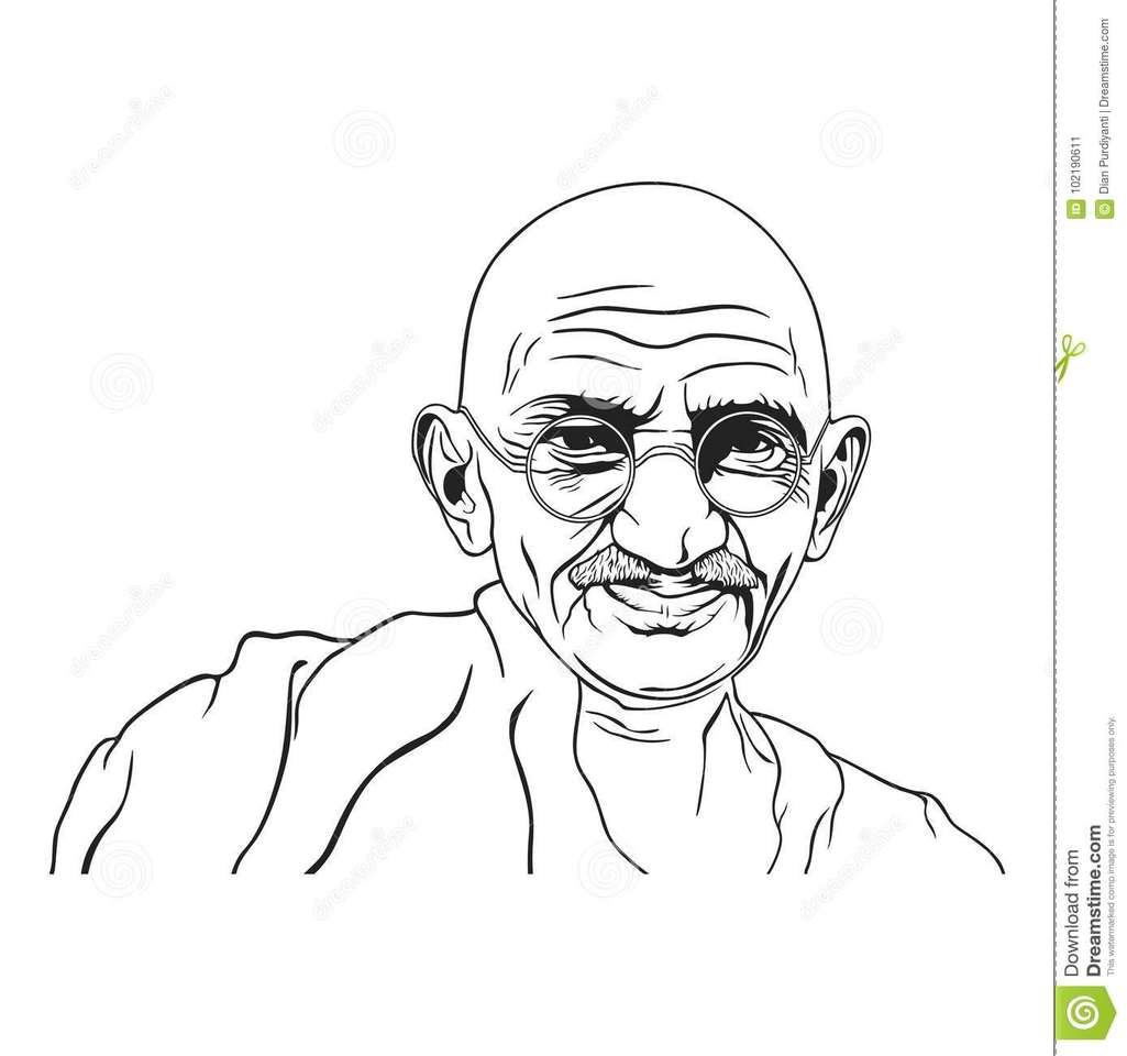 Ганди воображаемый пазл онлайн из фото