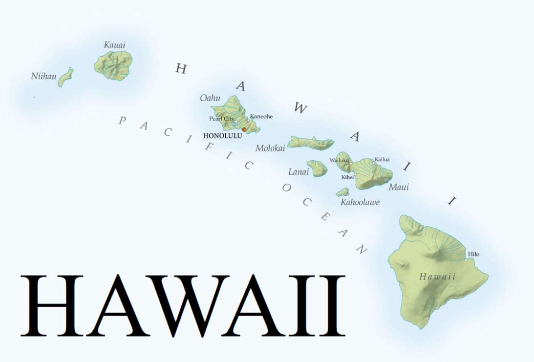HAWAII GEOGRAFI pussel online från foto