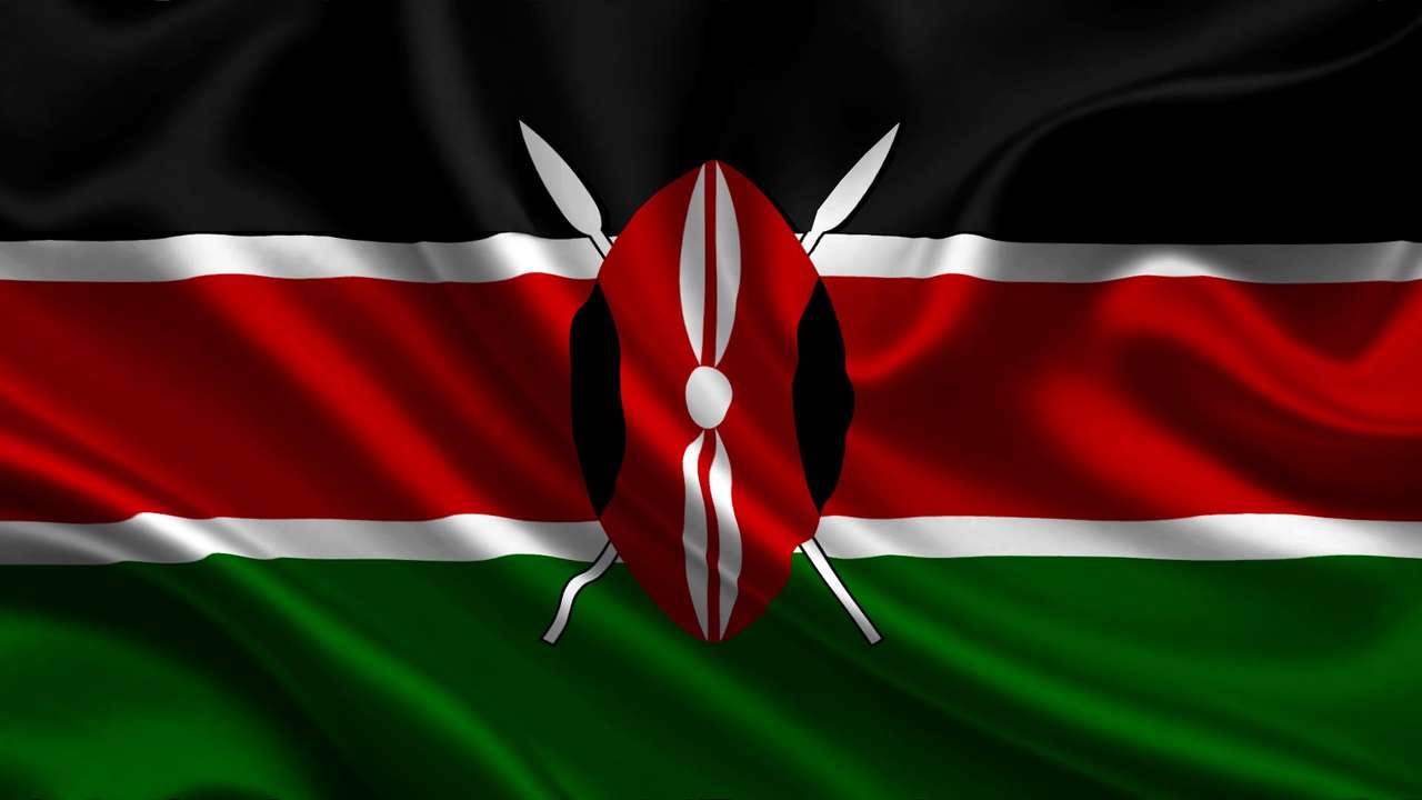 Kenya flagga pussel online från foto