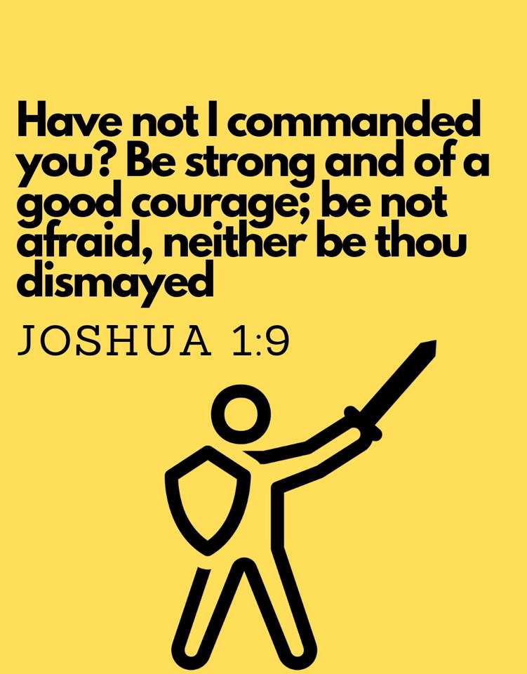 Желтый Джошуа 1:9 пазл онлайн из фото
