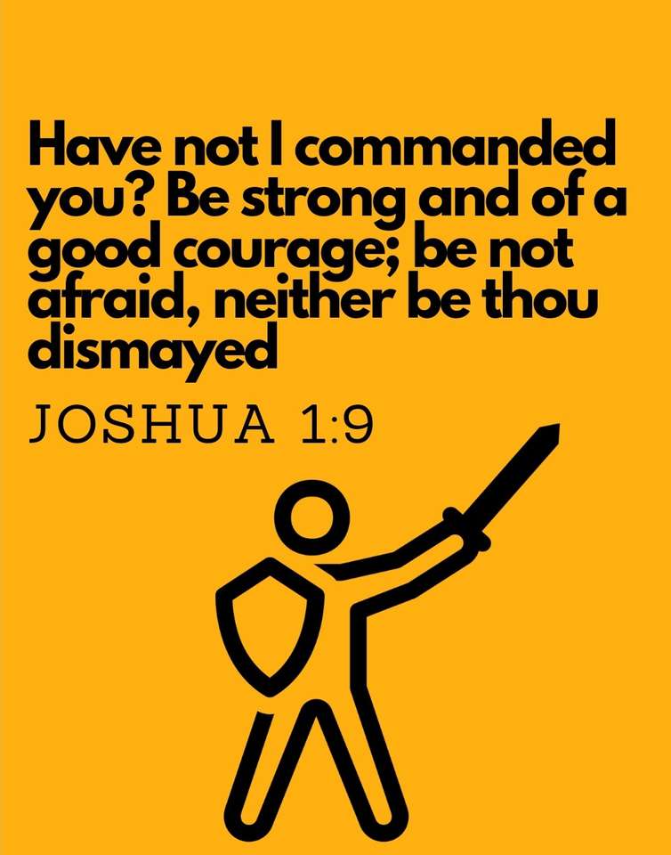 Orange Joshua 1: 9 online παζλ