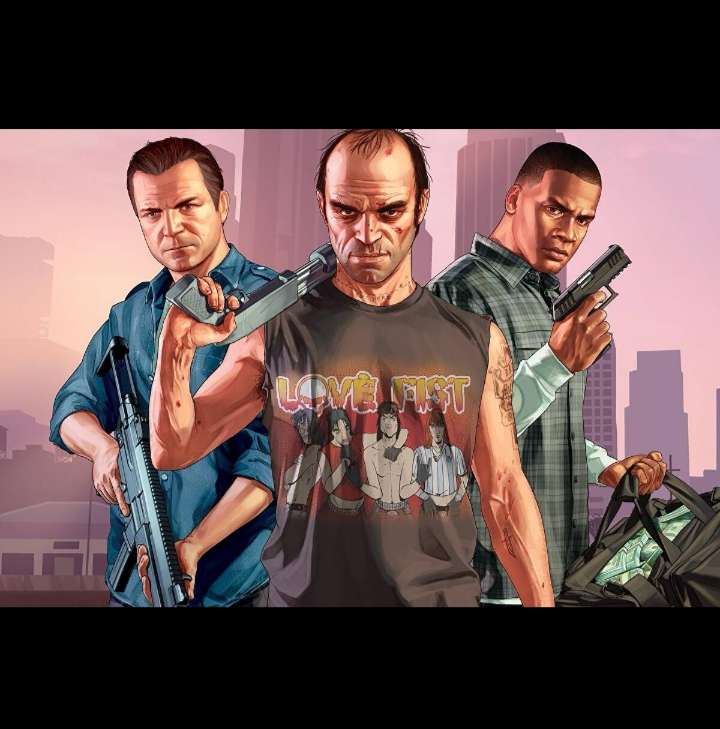 Trevor, michael and franklin puzzle online from photo