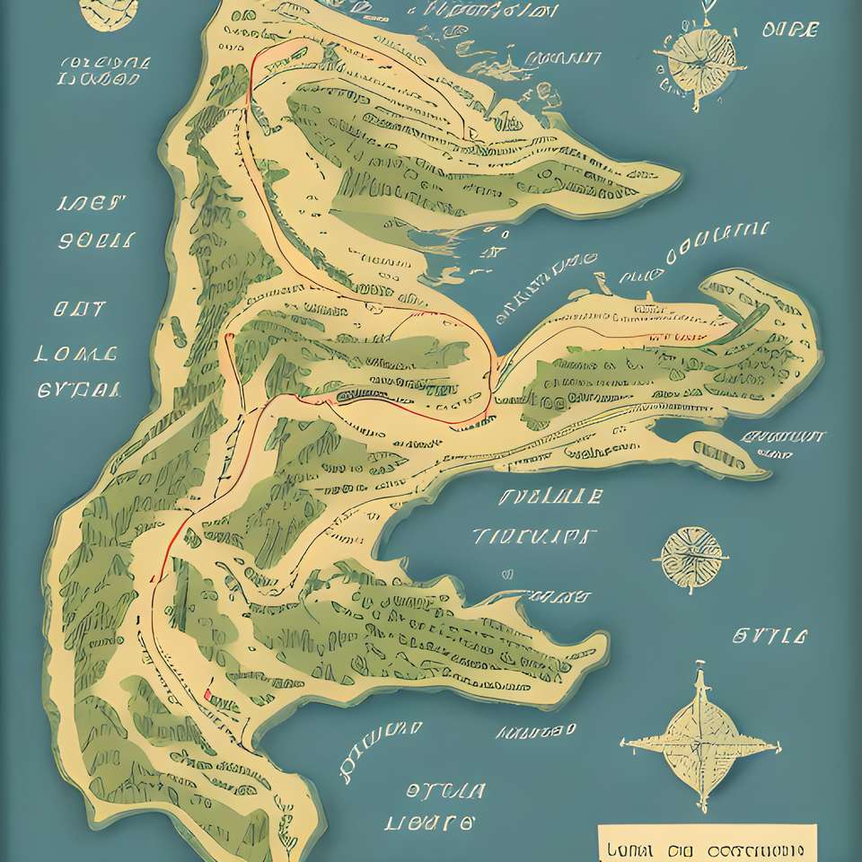 Vintage παζλ χάρτη παζλ online από φωτογραφία