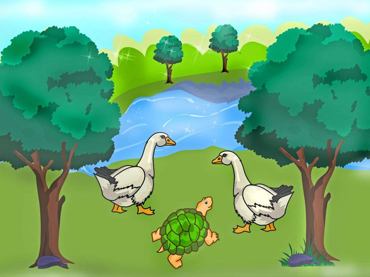 Geese and turtle online puzzle