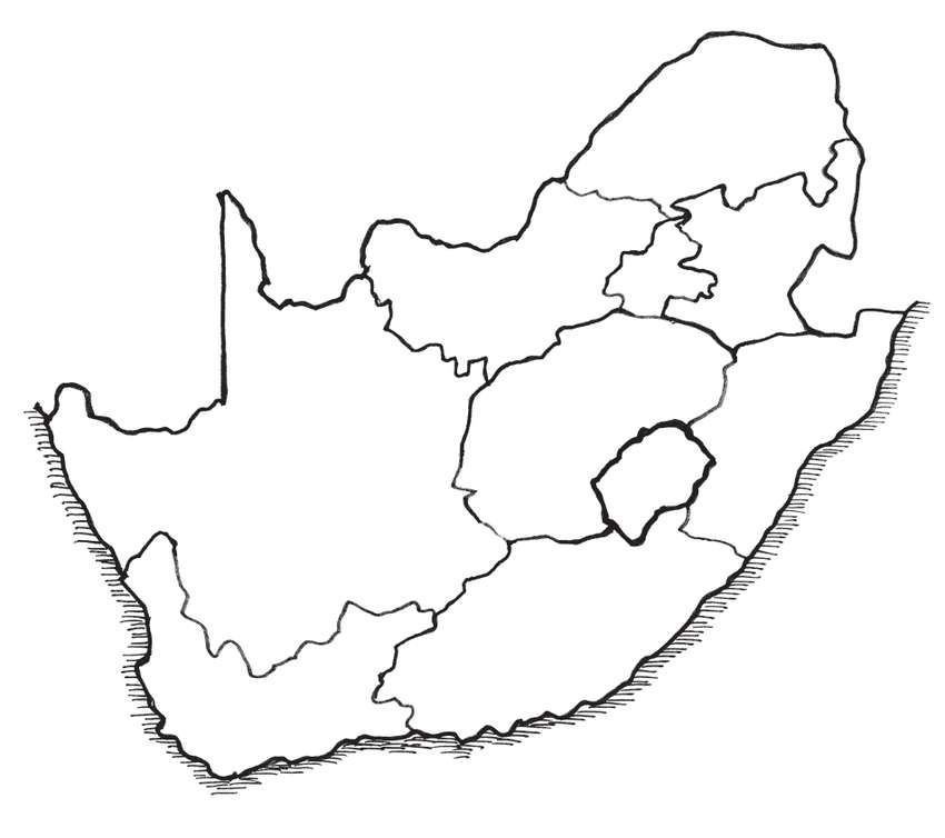 9-те провинции на Южна Африка онлайн пъзел от снимка