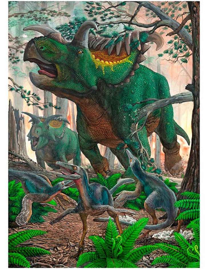 Casse-tête Dinosaure Tricératops puzzle en ligne à partir d'une photo