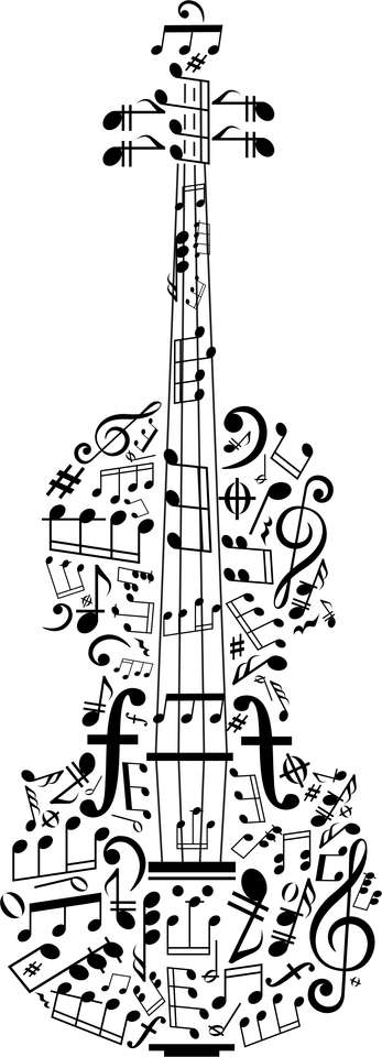 Cellonoten puzzel online van foto