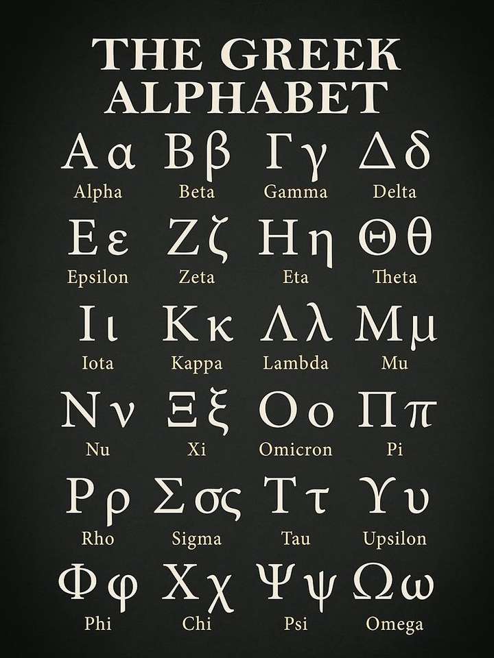 Alfabeto griego rompecabezas en línea