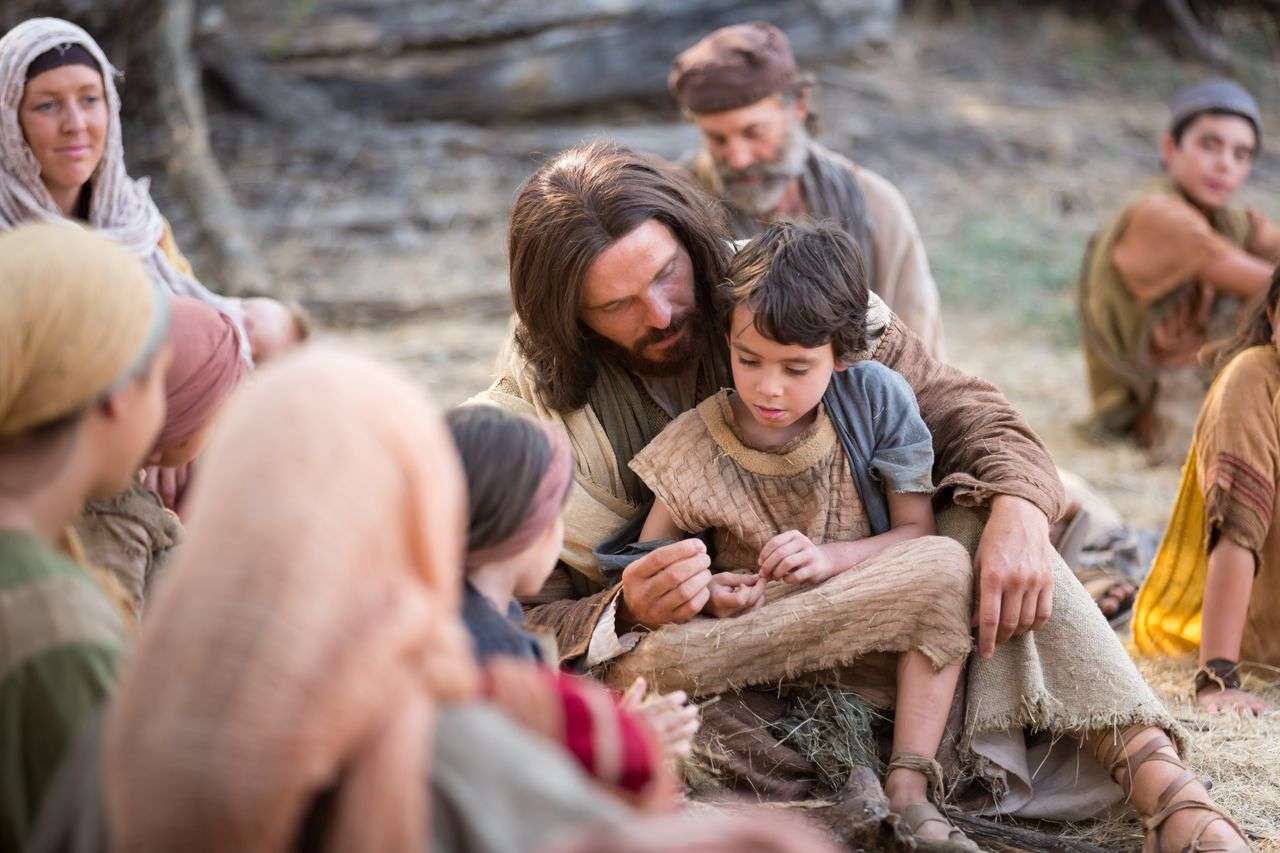 Krisztus a gyerekekkel online puzzle