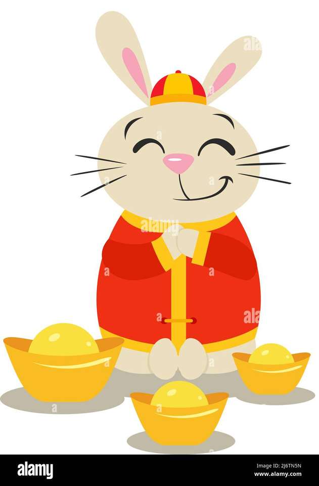 Китайський Новий рік кролика онлайн пазл
