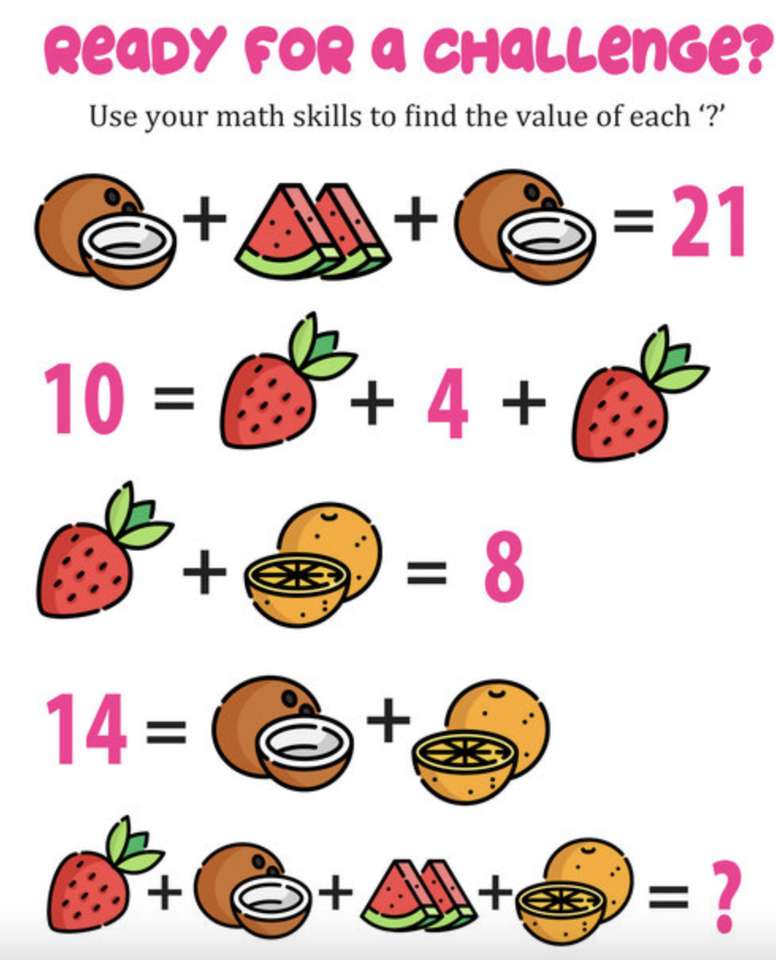 Warm up of fruit puzzle online from photo