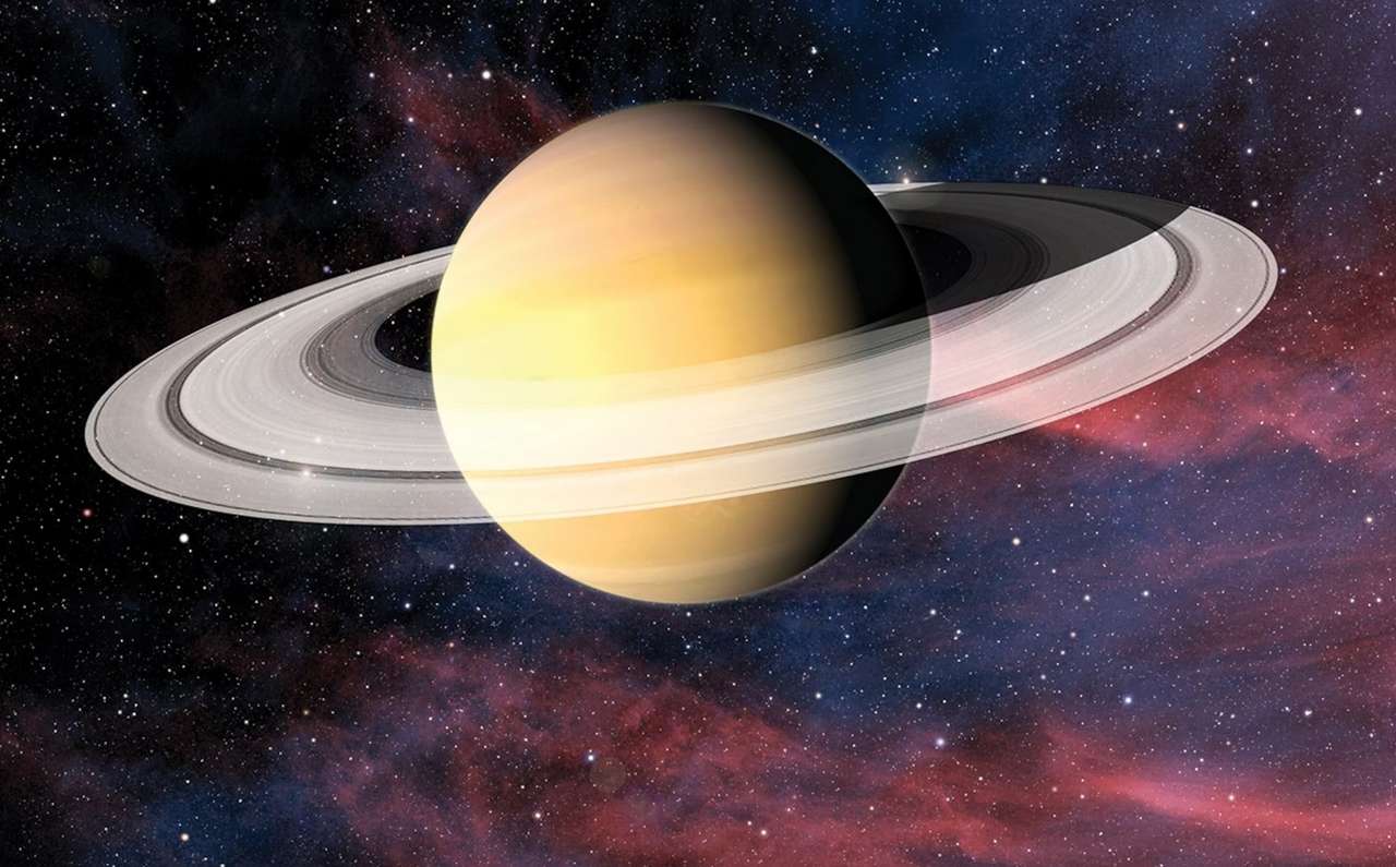 Saturnus en zijn ring puzzel online van foto