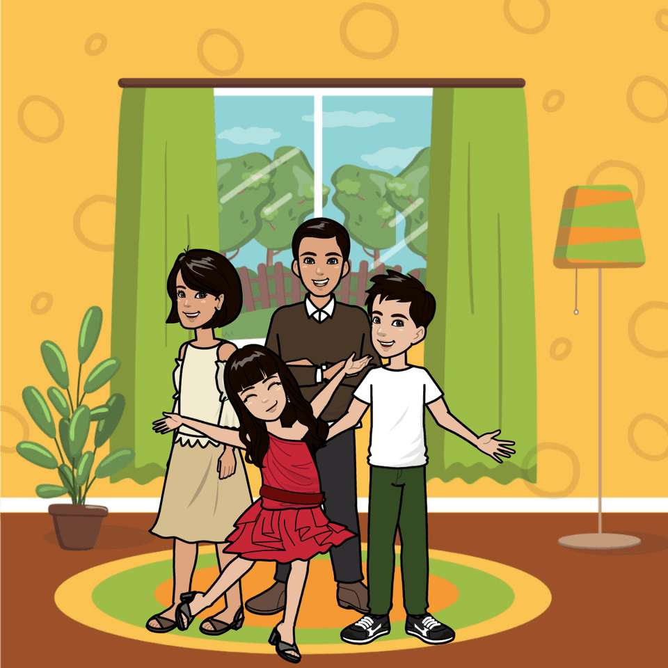Foto Família em casa puzzle online a partir de fotografia