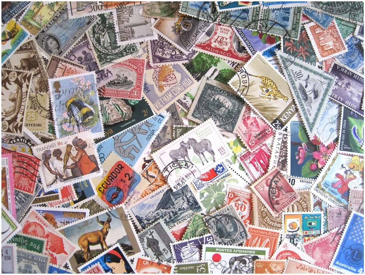 timbre poștale cont puzzle online