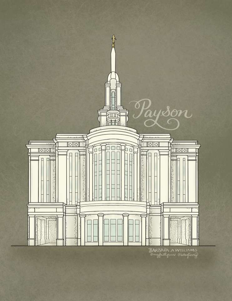 Payson Temple puzzle online from photo