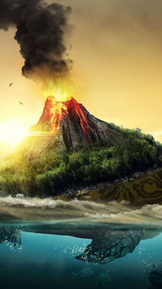 the volcano puzzle online from photo