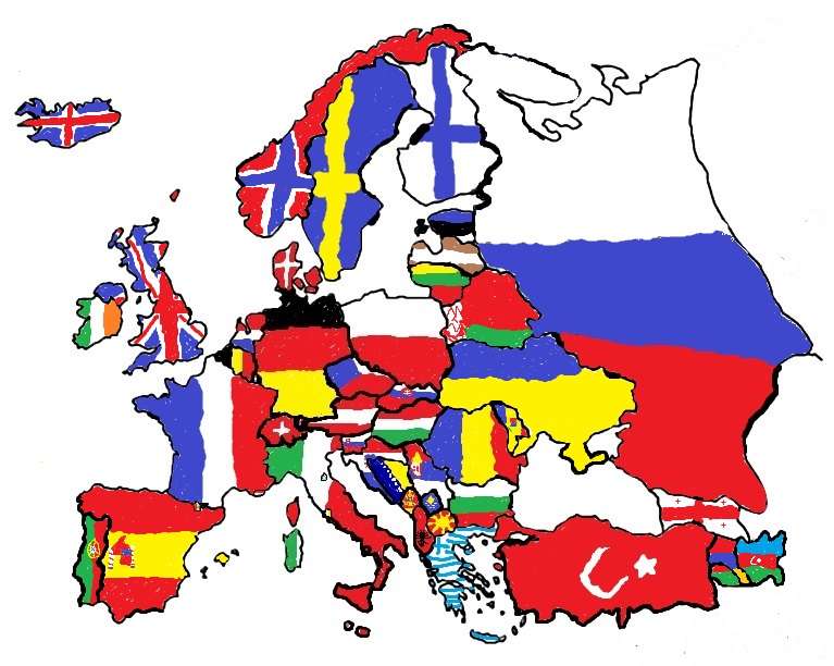 Európa térképe puzzle online fotóról