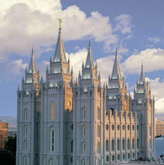 Templo de Salt Lake puzzle online a partir de fotografia
