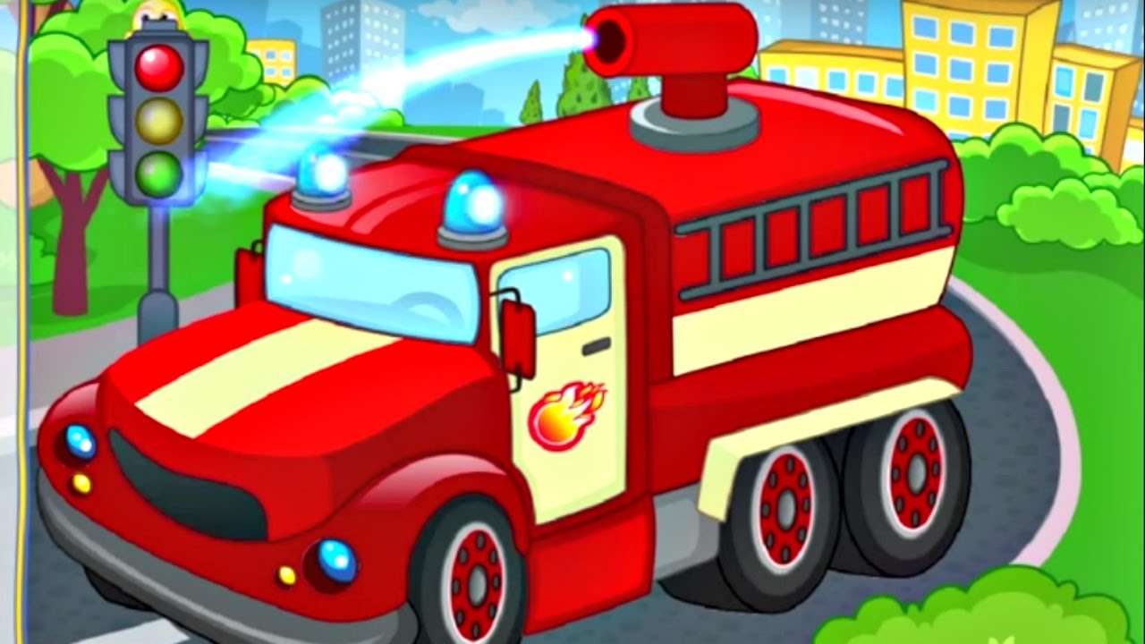 Camion de pompier puzzle en ligne à partir d'une photo