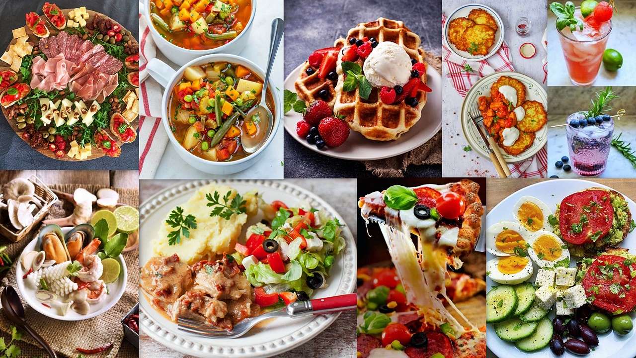 Something tasty for everyone puzzle online from photo