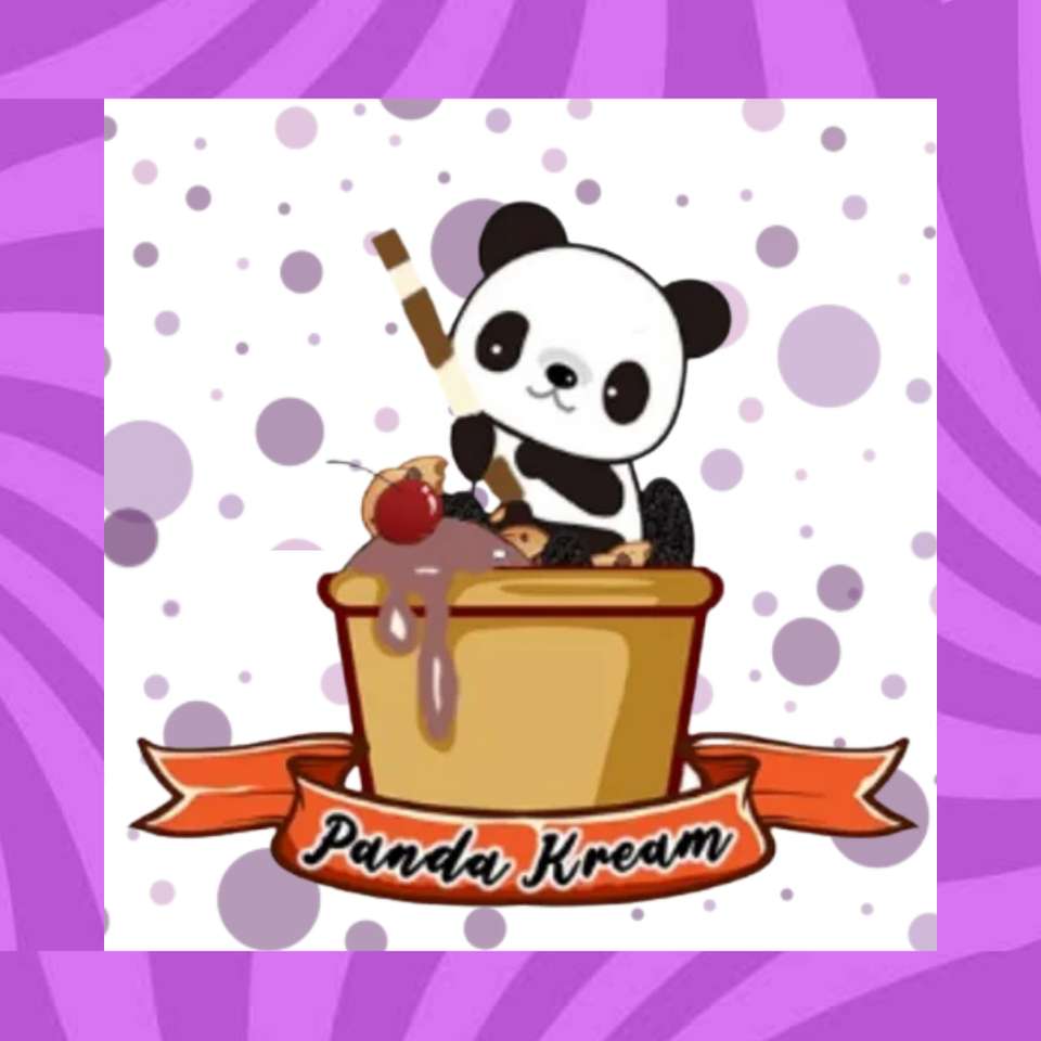 panda kream puzzle online din fotografie