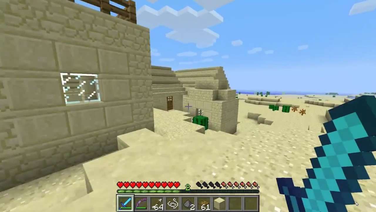 Minecraft έρημο χωριό online παζλ