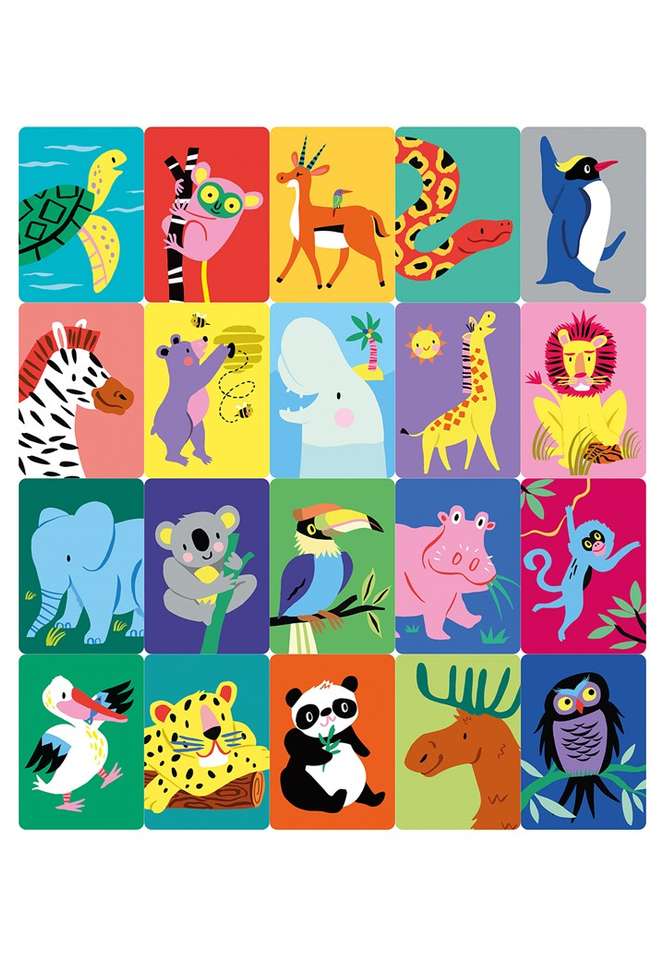 animais da selva puzzle online