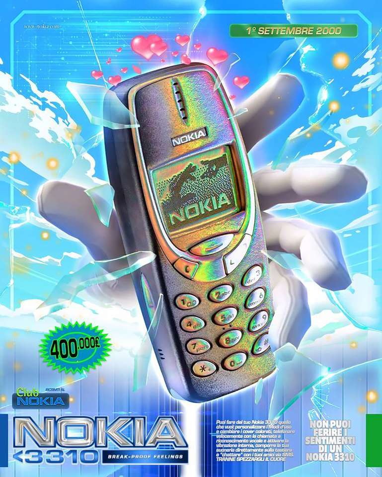 nokia illustration 2000s vibes puzzle online from photo