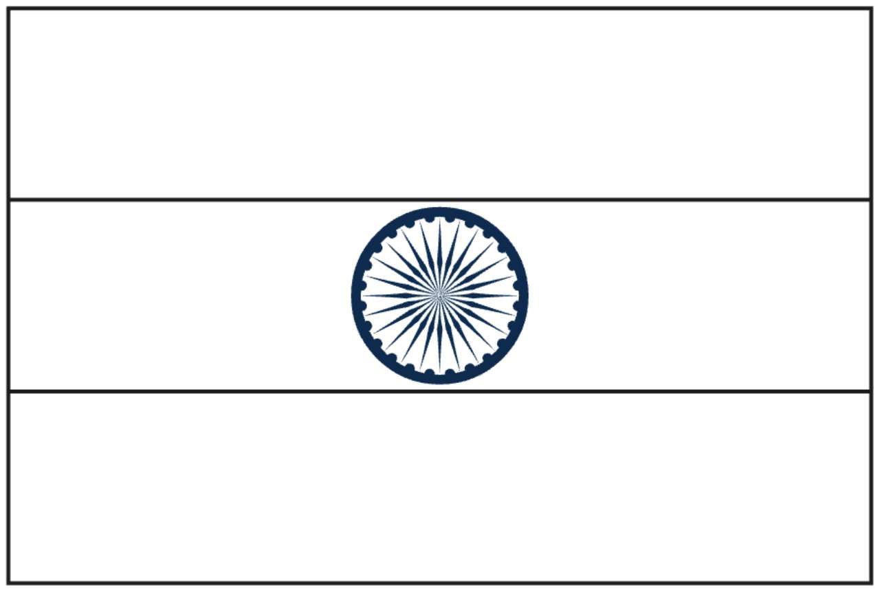 vlajka Indie puzzle online z fotografie
