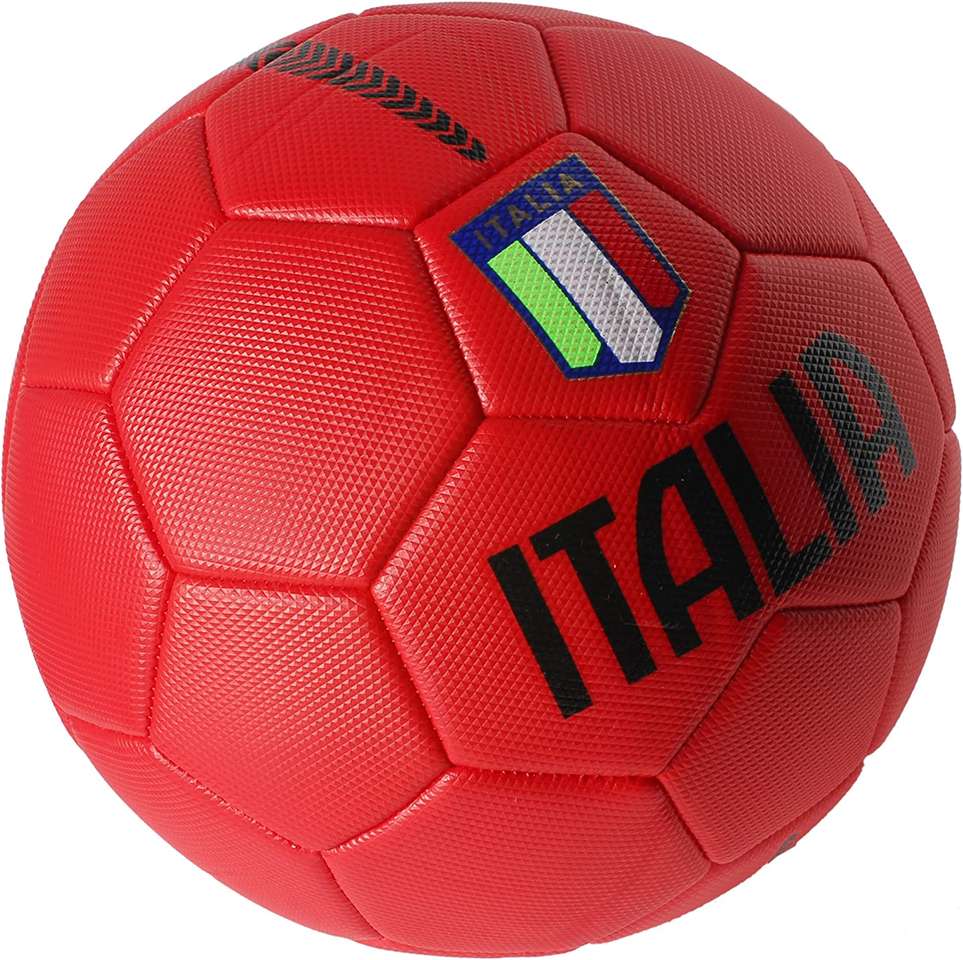 balón de fútbol rojo puzzle online a partir de foto