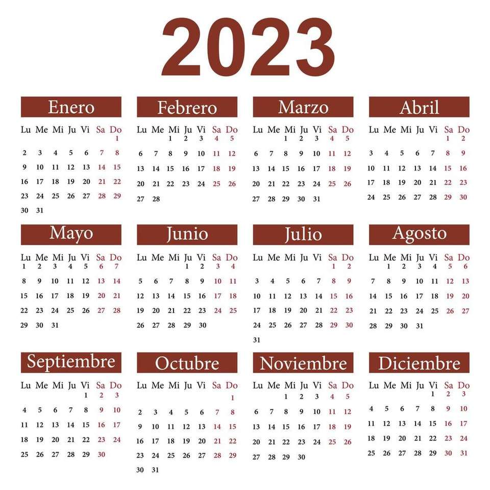 kalendář online puzzle
