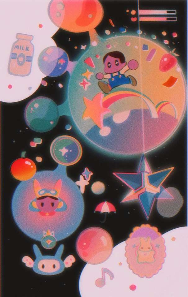 kawaii space poster puzzle online from photo