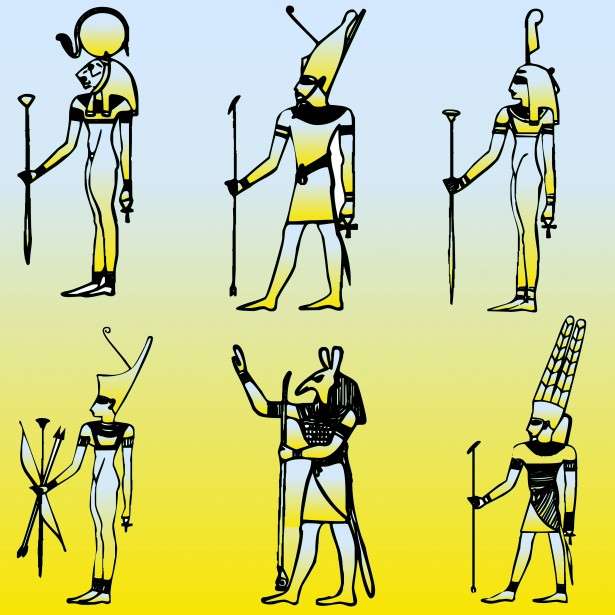 Puzzle o Egipatskim Bogovima puzzle online din fotografie