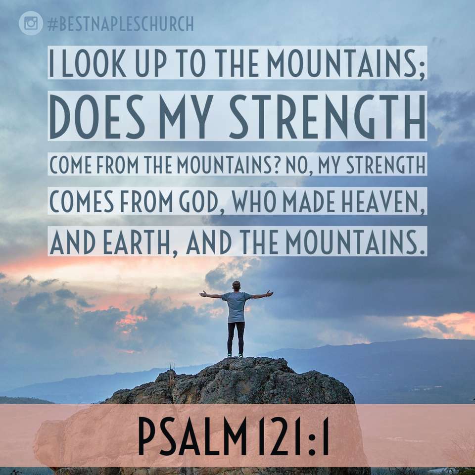 Psalm 121: 1 puzzle online from photo