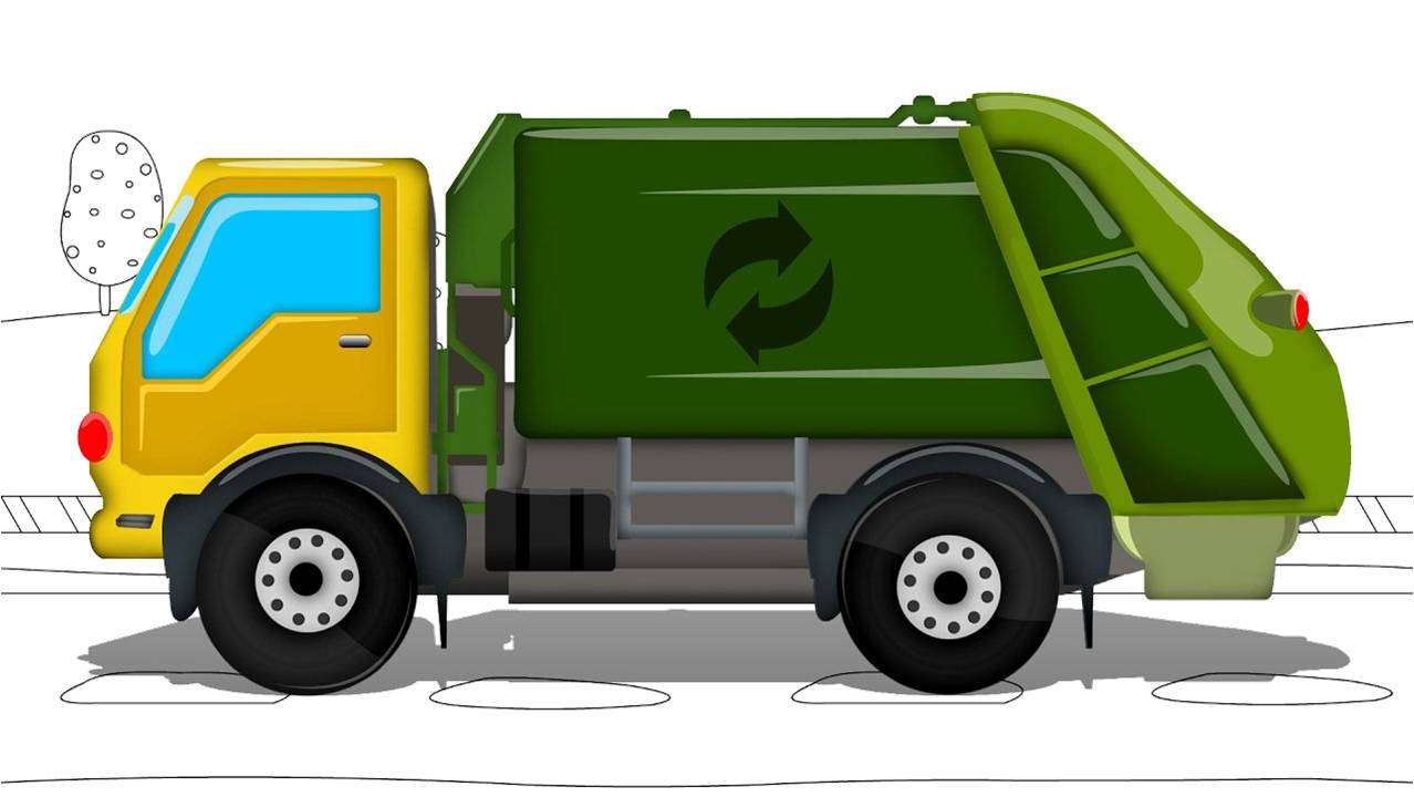 Боклукчийски камион онлайн пъзел