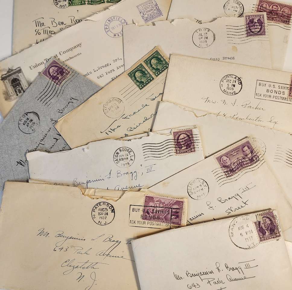 vintage enveloppen met postzegels online puzzel