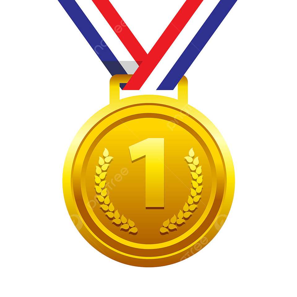La medalla de un ganador rompecabezas en línea