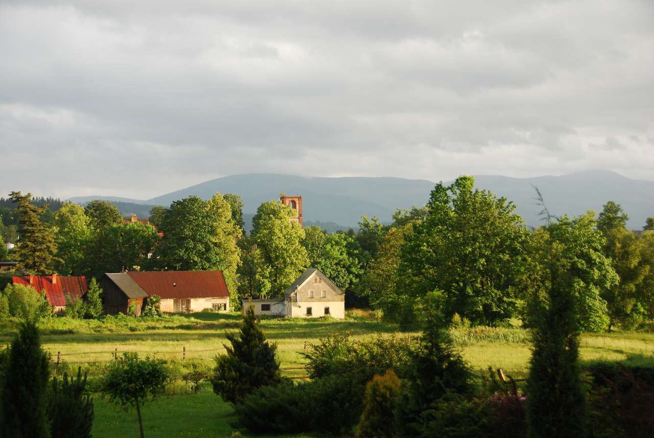 panorama of the Ore Mountains puzzle online from photo