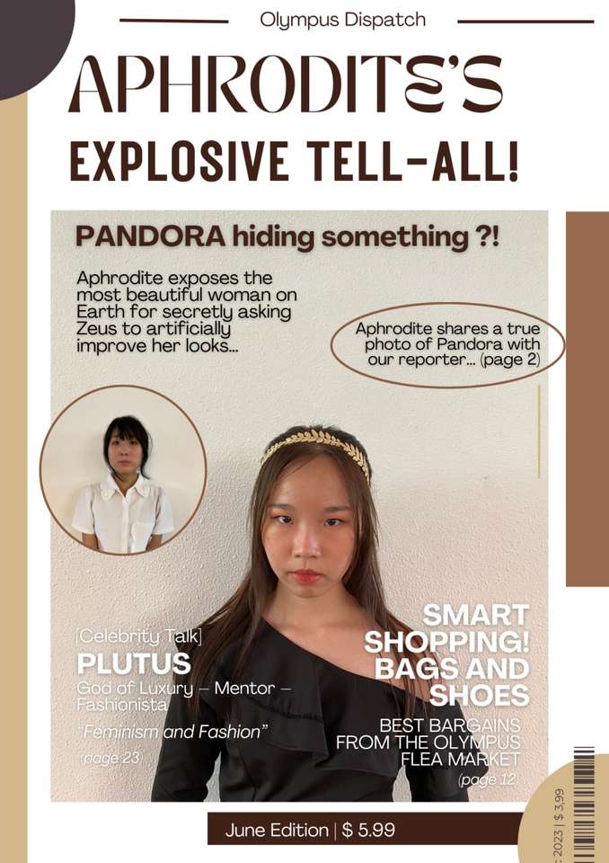 Magazine Headline of Aphrodite and Pandora puzzle online from photo