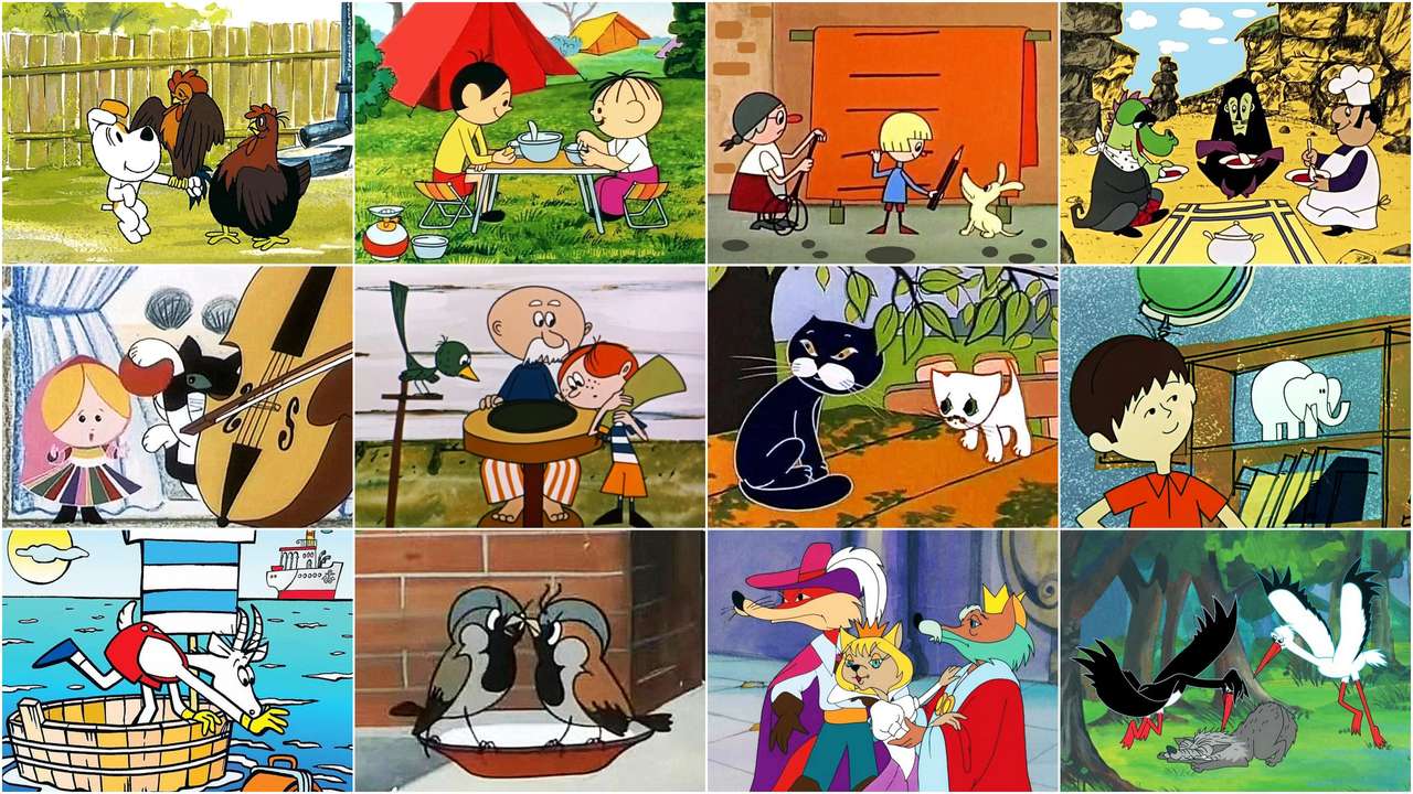 Polish cartoons puzzle online from photo