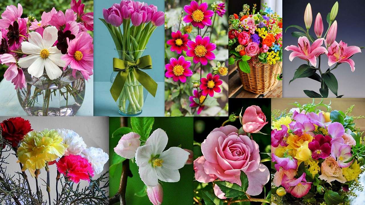 Mezcla floral puzzle online a partir de foto