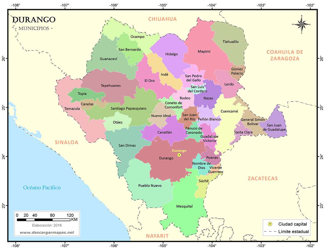 メキシコの地図 オンラインパズル