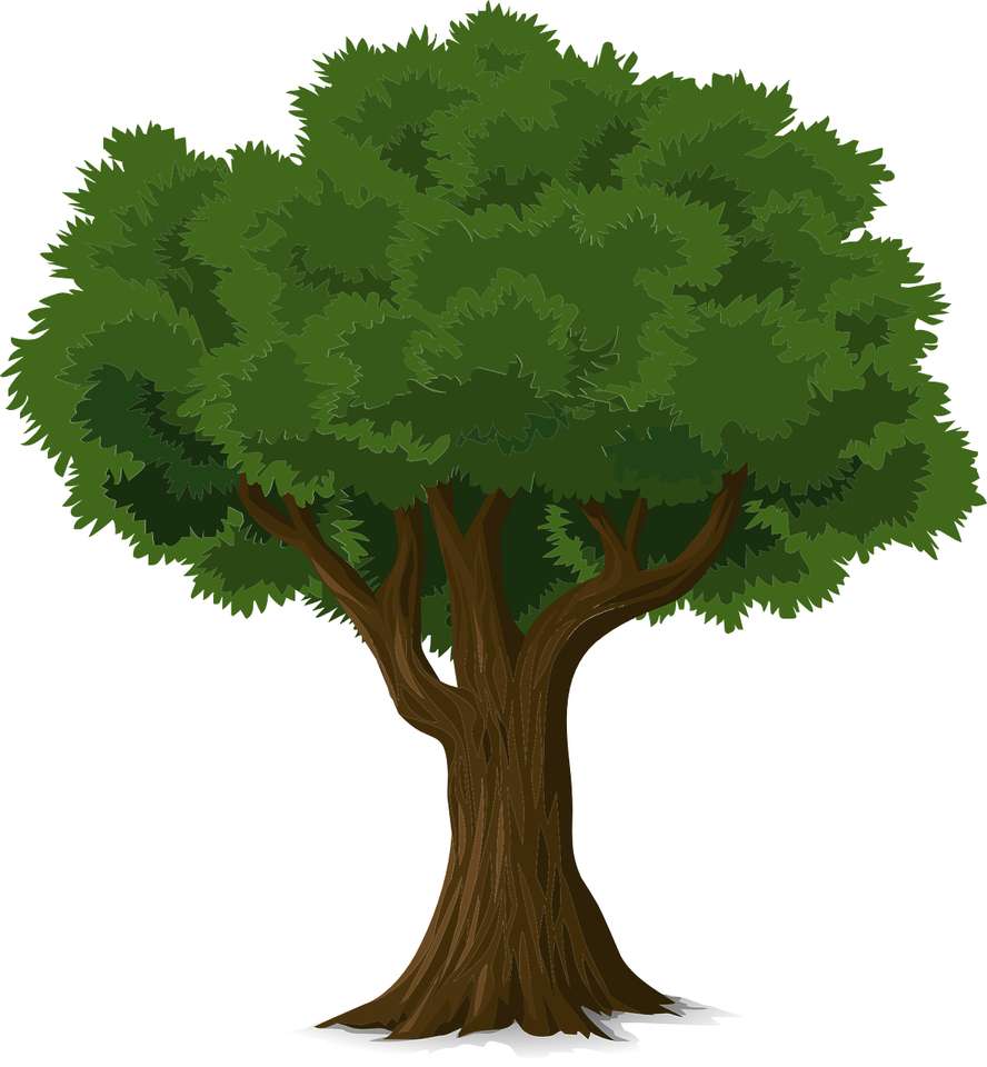 Árbol con mucho espacio en blanco puzzle online a partir de foto