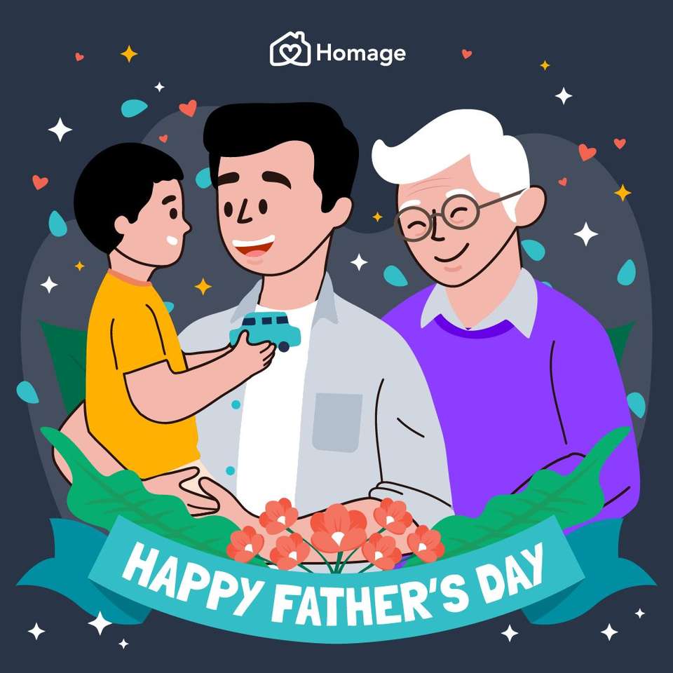Ден на бащата онлайн пъзел