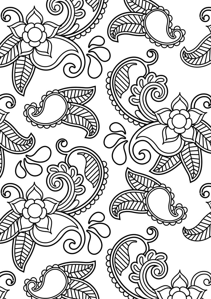Batik pattern puzzle online from photo