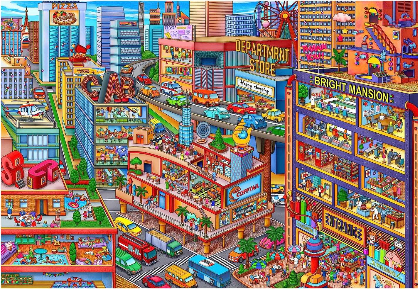 Colourful Retail Park online puzzle