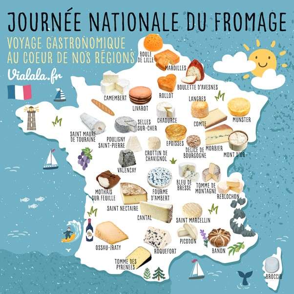 queijos franceses puzzle online a partir de fotografia