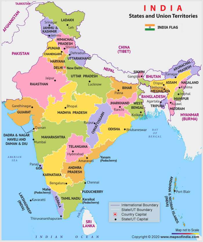 インド地図 オンラインパズル