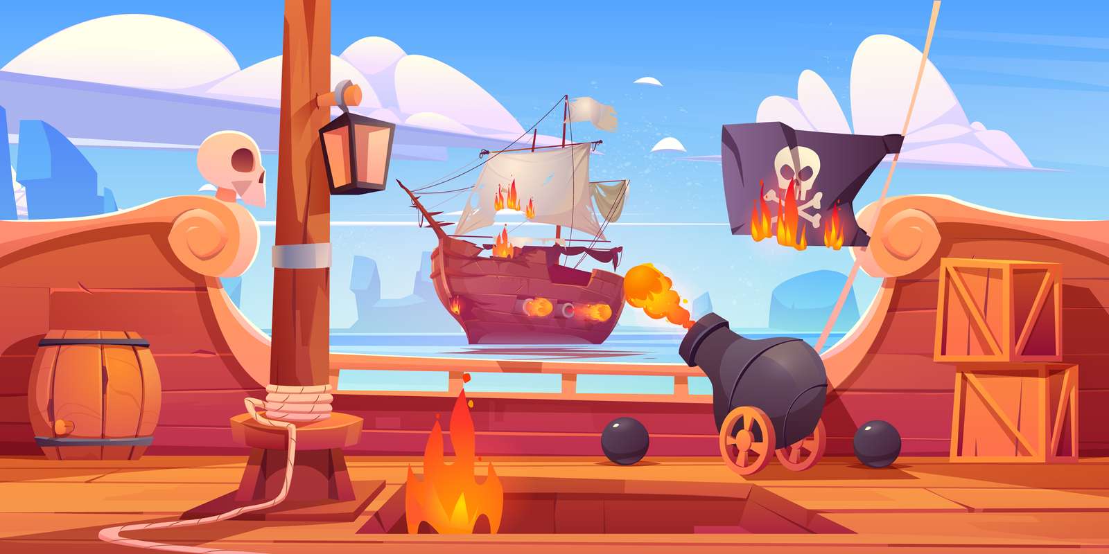 Puzzle della nave dei pirati puzzle online da foto